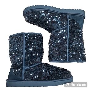 Ugg Sparkle Chunky Sequined Boot 8 Nwot